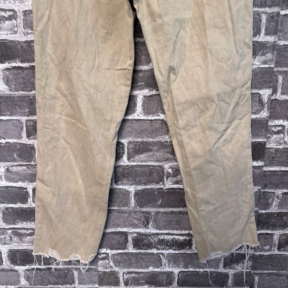 Bridge by Gly mom jeans red clay tan distressed raw hem - Picture 9 of 10